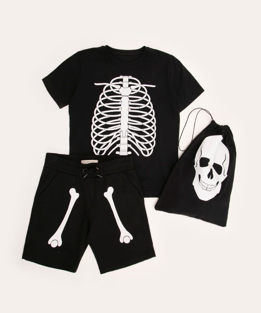 Esqueleto osso imprime trajes de Halloween para crianças, tops e calças de  mangas compridas, roupas para crianças, meninos e meninas, conjunto 2 peças  - AliExpress