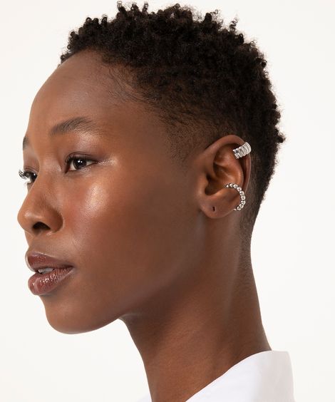 kit de 2 earcuff prateado