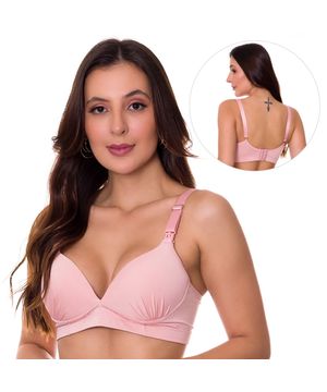 KIT 2 Sutiãs Amamentação Pós Parto Lingerie Maternidade Moda de Baixo - V163 Multicor