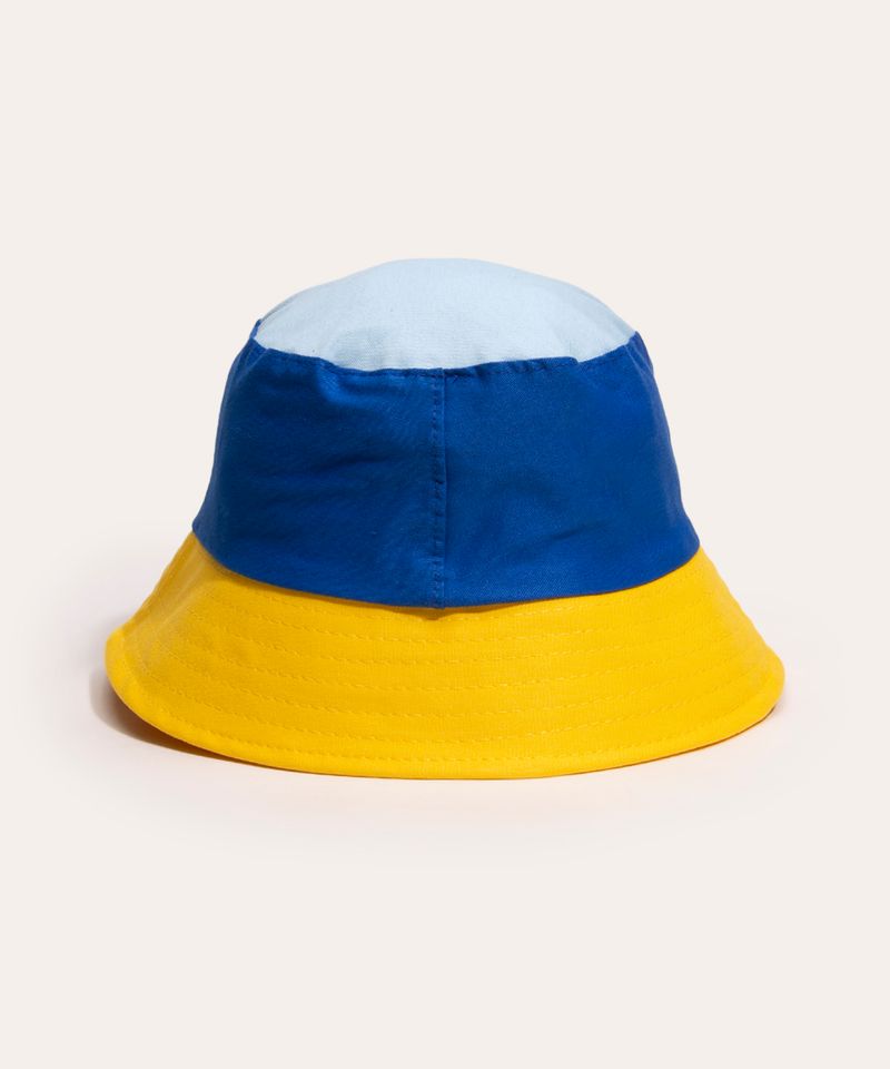 C&A chapéu juvenil bucket hat com bordado preto 