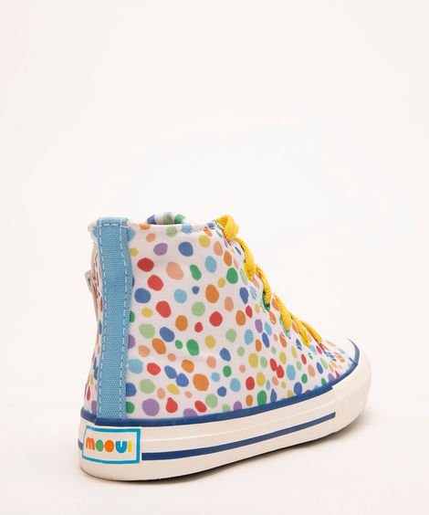 tênis infantil cano alto pedrinhas mooui multicor