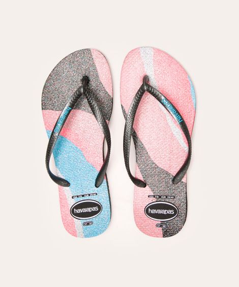 chinelo slim palette glow havaianas preto