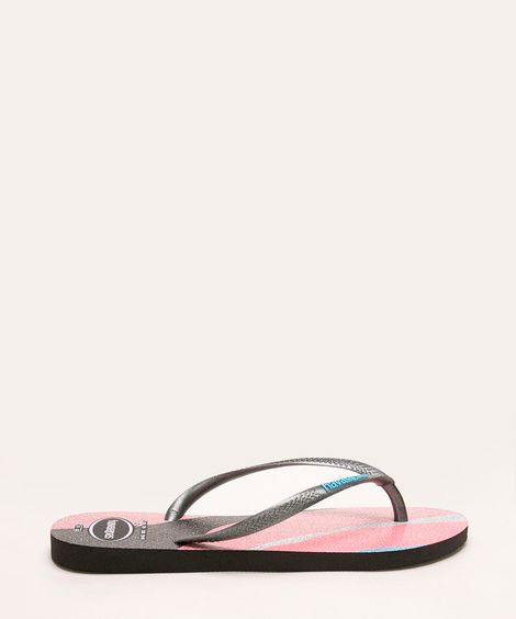 chinelo slim palette glow havaianas preto
