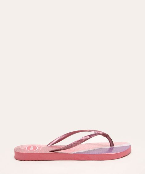 chinelo slim palette glow havaianas rosa