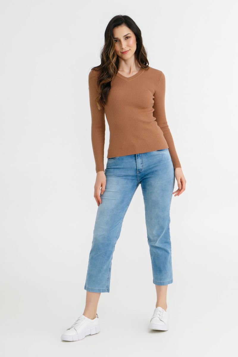 cal a jeans cropped comfort unica gazzy azul C A