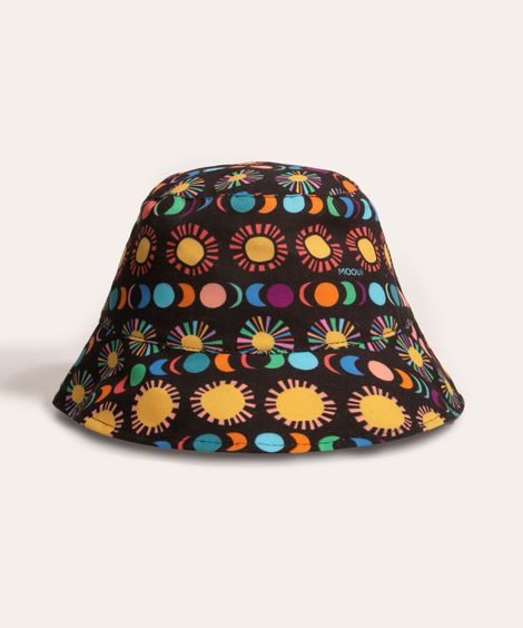 chapéu bucket infantil dupla face triângulos e viagem interestelar mooui multicor