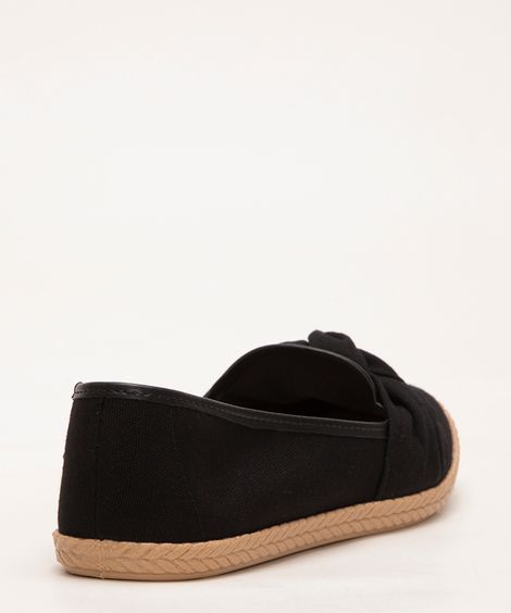 slipper com nó moleca preto