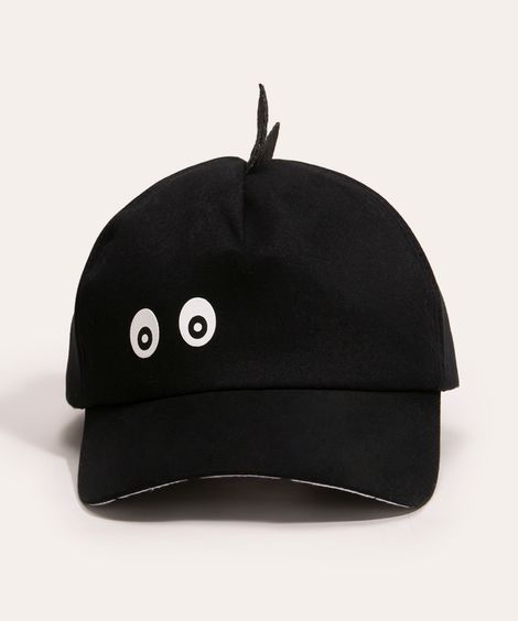 boné infantil dinossauro preto