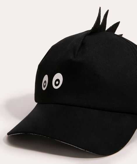 boné infantil dinossauro preto