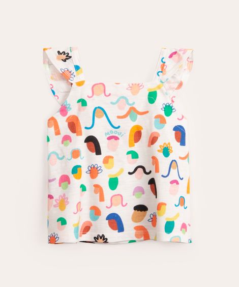 blusa infantil diversidade mooui off white