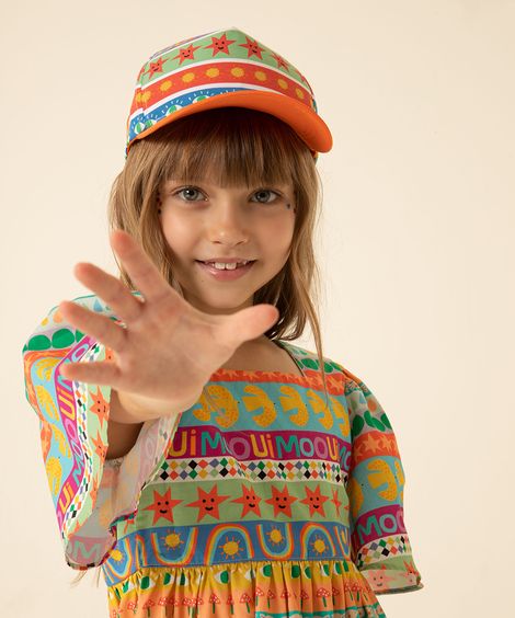 boné infantil aba curva mundo mooui multicor