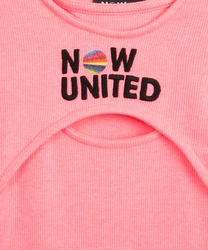 blusa juvenil canelada now united pink
