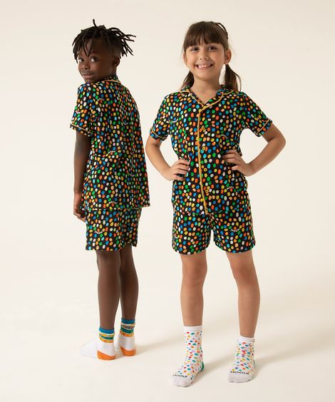 meia infantil cano alto mundo mooui branco