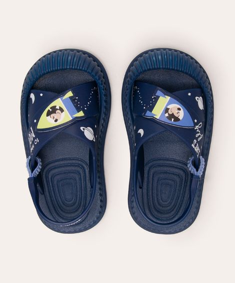 sandália infantil mickey grendene azul