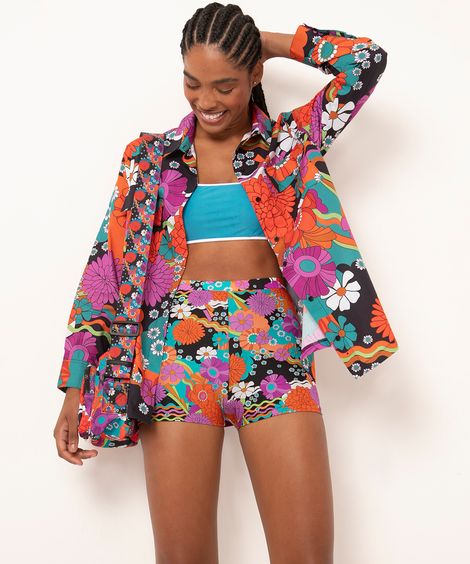 short ciclista areia cosmo preto