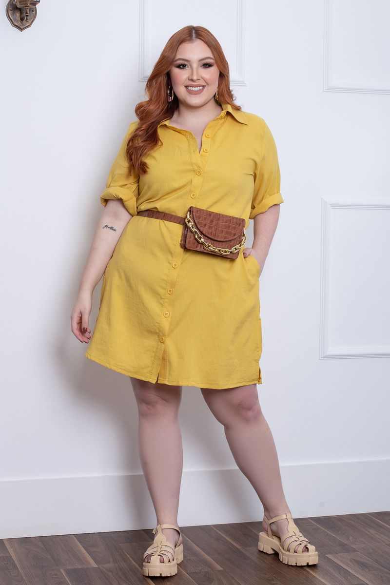 Vestido camisa plus store size