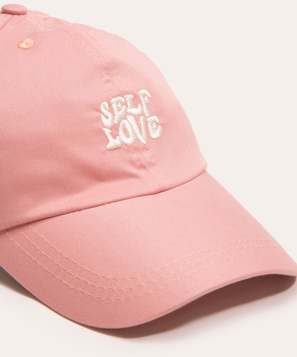 boné aba curva self love rosa