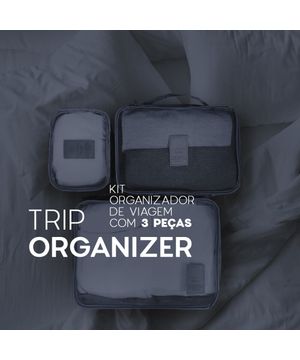 Organizador de Viagem Cinza - Trip Organizer 3un Océane