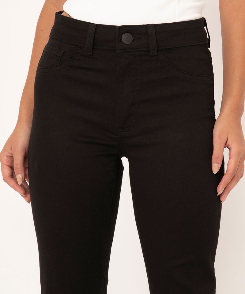 calça jeans feminina super skinny energy cintura alta preta - C&A