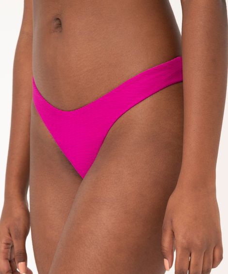 biquíni calcinha asa delta canelada com proteção uv50 rosa escuro