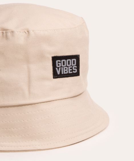 chapéu juvenil good vibes bege