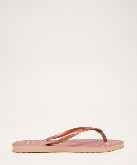 chinelo slim gloss glitter havaianas rosa