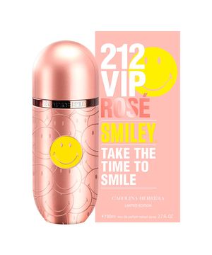 212 Vip Rose Smiley Carolina Herrera Perfume Feminino EDP 80ml