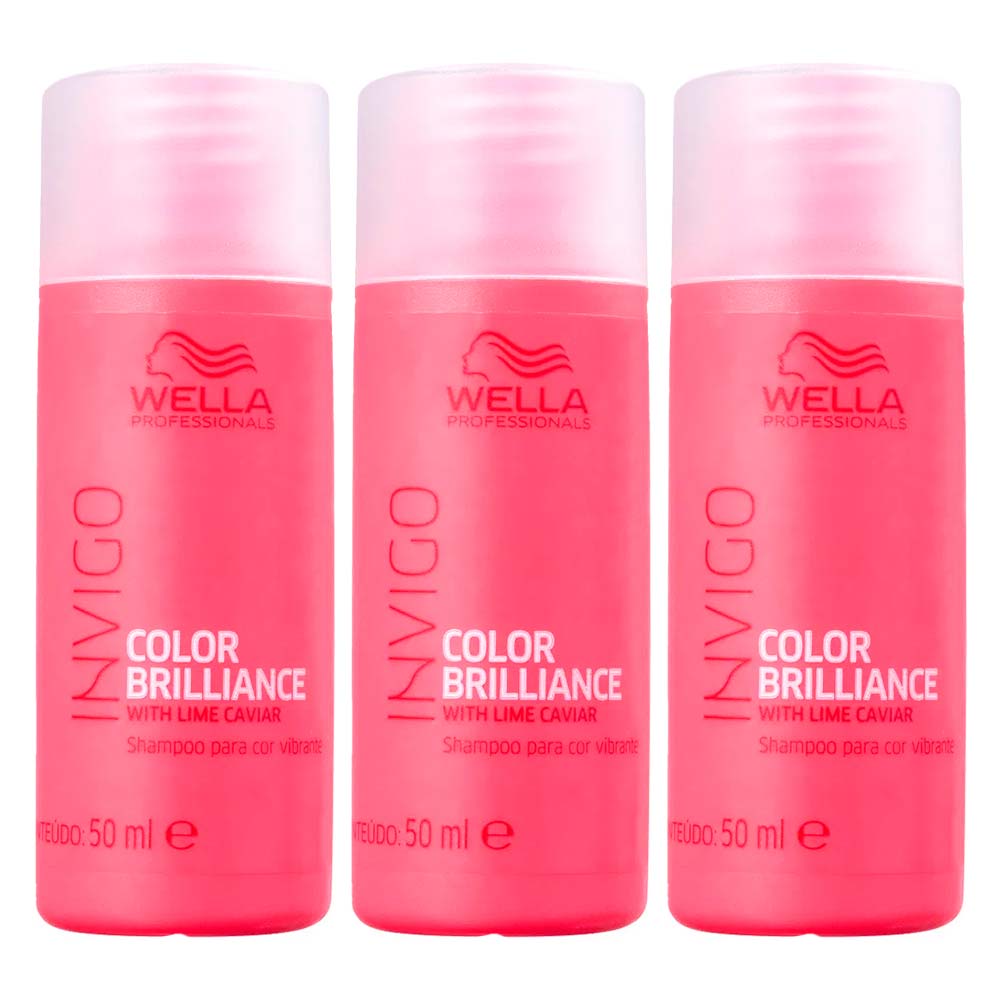 Wella Professionals Invigo Color Brilliance Kit com Três Shampoos Travel Size