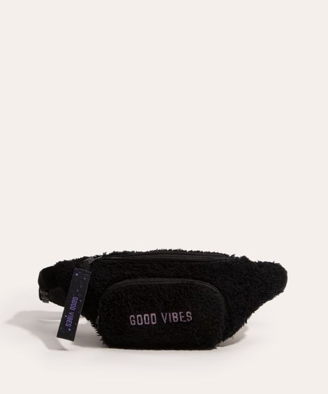 pochete sherpa good vibes preto