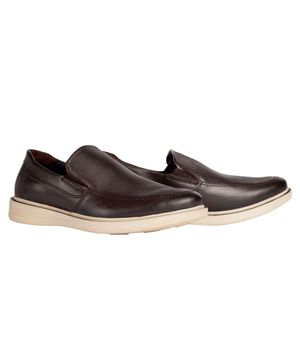 Sapato Masculino Pegada Slip On em Couro Marrom