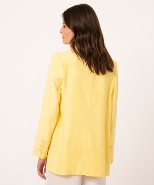 blazer oversized com vista dupla amarelo