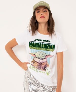 camiseta de algodão mestre yoda star wars off white