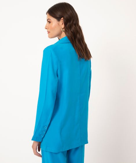 blazer oversized com vista dupla azul