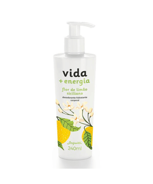 Desodorante Hidratante Corporal Vida + Energia Flor de Limão Siciliano Jequiti