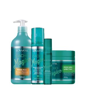 Kit Lowell Cacho Mágico - Shampoo e Máscara e Fluido e Óleo