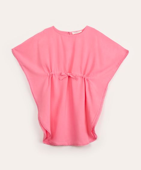 saída de praia infantil rosa