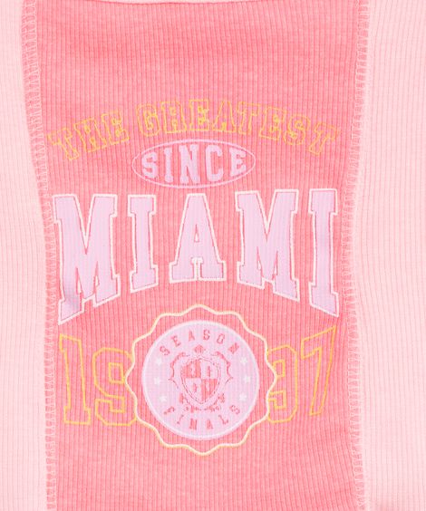 blusa juvenil cropped recortes miami multicor