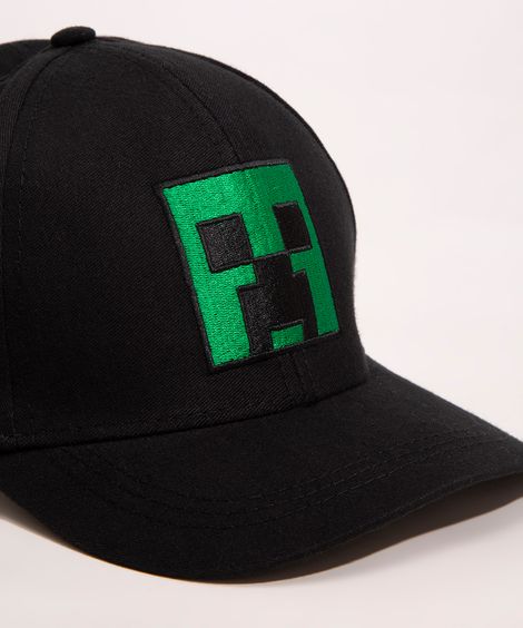 boné infantil aba curva minecraft preto