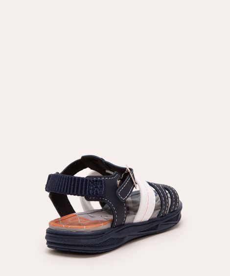 sandália casual infantil com fivela azul