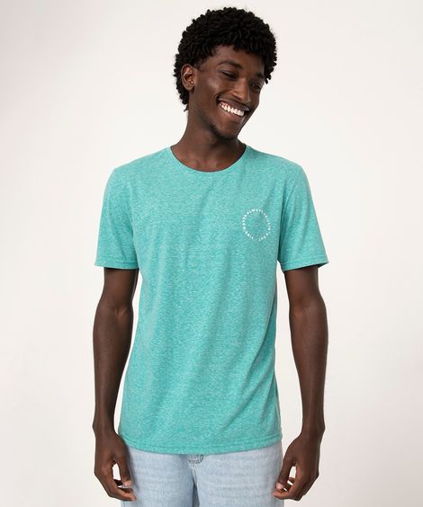 camiseta mesclada manga curta vibe  verde