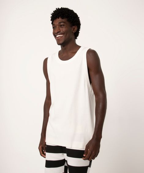 regata de malha nadador off white
