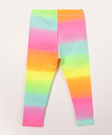 calça infantil legging tie dye colorido multicor