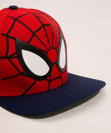 boné infantil aba reta homem aranha vermelho