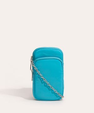 bolsa phone bag de nylon azul