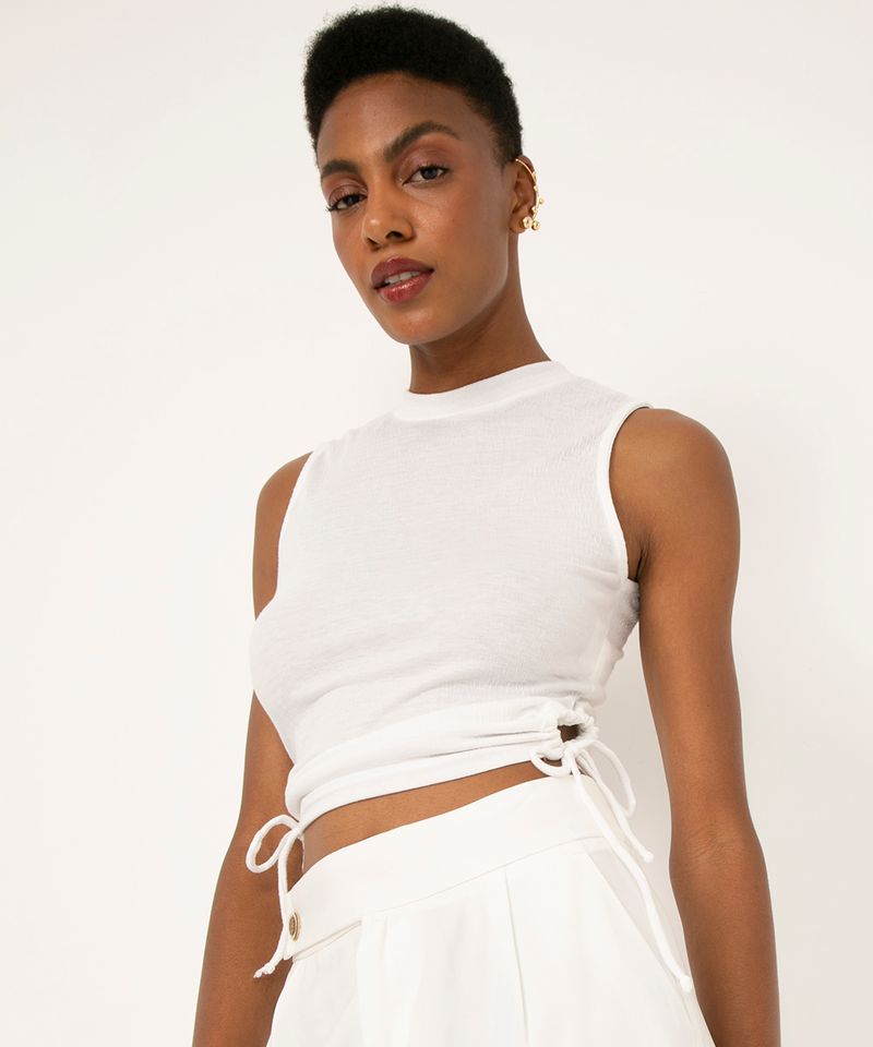 Blusa com amarração, da C&A