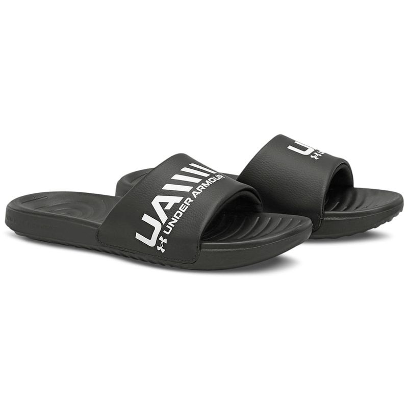 Chinelo Slide Under Armour Ansa Graphic - Cinza+Preto