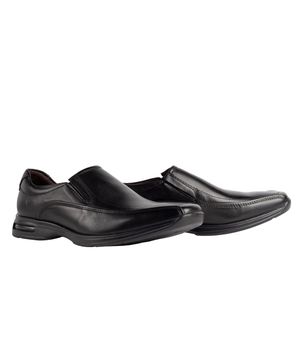 Sapato Masculino Democrata de Couro Preto Smart Comfort Preto