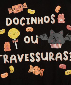 body infantil fantasia manga curta halloween com bolsa preto