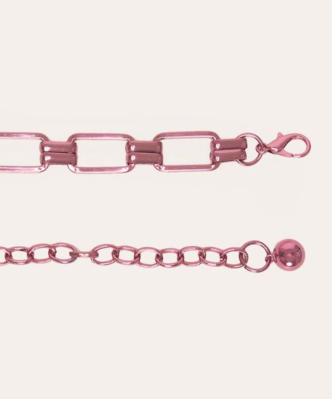 cinto de corrente rosa