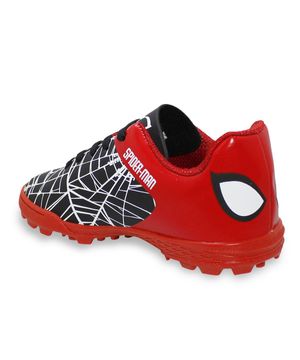 Chuteira Society Dray Marvel Homem Aranha Juvenil Preto e Vermelho